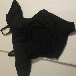 Black offshoulder One piece swimsuit for all size 18 with padded bra
